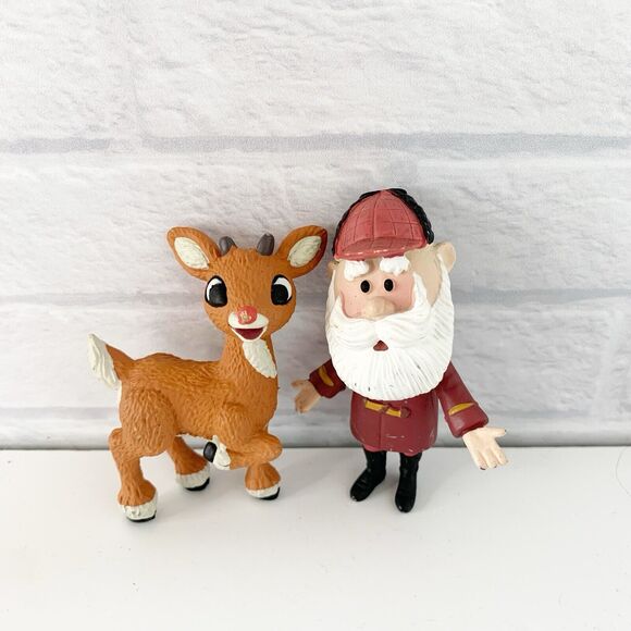 The Rudolph Company Island Of Misfit Toys 3" Figure Set of 2 Santa & Rudolph - Picture 1 of 7
